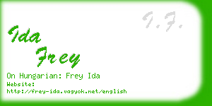 ida frey business card